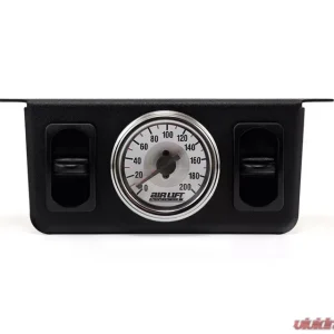 Air Lift Performance Dual Needle Gauge with 2 Paddle Switches 200 PSI - Image 1