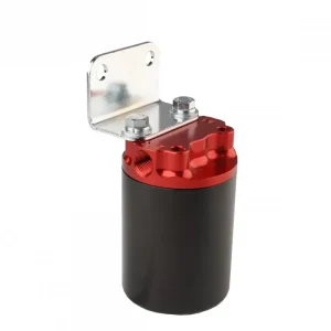 Aeromotive Fuel System Canister Filter, 3/8-NPT, 100-Micron (Anodized red housing,black sleeve) - Image 1