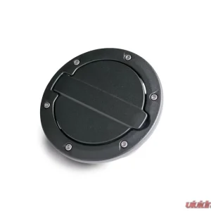 AMP Research Alloy Fuel Door, Black Aluminum - 07-18 Jeep Wrangler JK, 2 dr/4 dr Jeep Wrangler 2007-2018 - Image 1