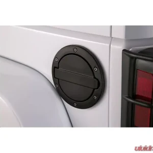 AMP Research Alloy Fuel Door, Black Aluminum - 07-18 Jeep Wrangler JK, 2 dr/4 dr Jeep Wrangler 2007-2018 - Image 2