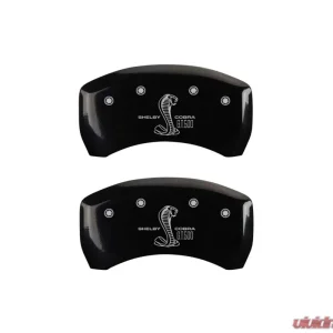 MGP Caliper Covers Rear Set of 2 Black Finish | Silver GT500 Shelby Rear Only - Image 1