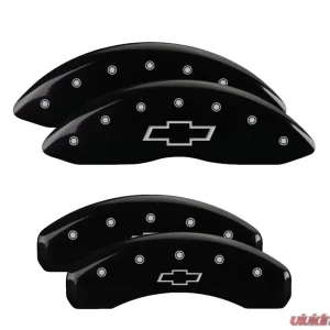 MGP Caliper Covers Set of 4 Black Finish | Silver Bowtie Chevrolet - Image 1