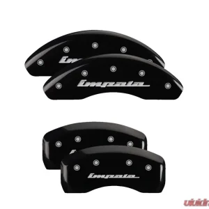 MGP Caliper Covers Set of 4 Black Finish | Silver Impala Chevrolet - Image 1