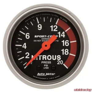 AutoMeter GAUGE; NITROUS PRESSURE; 2 1/16in.; 2000PSI; MECHANICAL; SPORT-COMP - Image 1