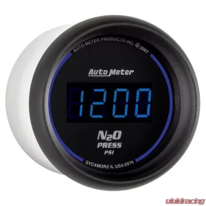 AutoMeter GAUGE; NITROUS PRESSURE; 2 1/16in.; 1600PSI; DIGITAL; BLACK DIAL W/BLUE LED - Image 3