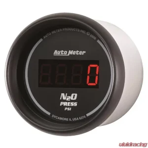 AutoMeter GAUGE; NITROUS PRESSURE; 2 1/16in.; 1600PSI; DIGITAL; BLACK DIAL W/RED LED - Image 2