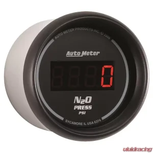 AutoMeter GAUGE; NITROUS PRESSURE; 2 1/16in.; 1600PSI; DIGITAL; BLACK DIAL W/RED LED - Image 3