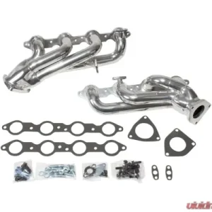 BBK Performance Parts 1-3/4 Shorty Exhaust Headers Polished Silver Ceramic Chevrolet GM Truck SUV 4.8 5.3 1999-2013 - Image 1
