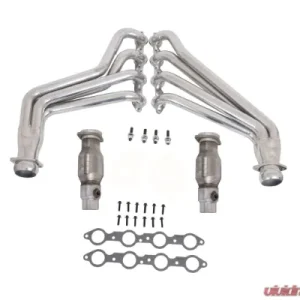 BBK Performance Parts 1-3/4 Full Length Exhaust Headers With High Flow Cats Polished Silver Ceramic Chevrolet Camaro SS ZL1 6.2 2010-2015 - Image 1
