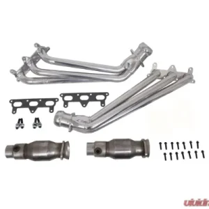 BBK Performance Parts 1-5/8 Long Tube Exhaust Headers With High Flow Cats Polished Silver Ceramic Chevrolet Camaro V6 2010-2011 - Image 1