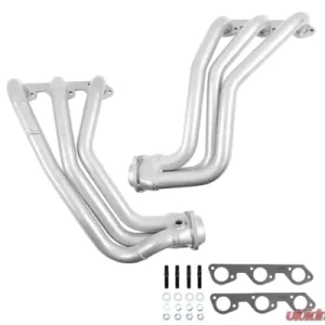 BBK Performance Parts 1-5/8 Long Tube Exhaust Headers With High Flow Cats Polished Silver Ceramic Jeep Wrangler 3.8 2007-2011 - Image 1