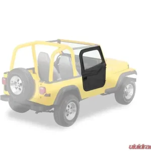 Bestop Black Denim Full 2-Piece Fabric Doors Jeep CJ-7 | Wrangler 1980-1995 - Image 1