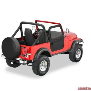 Bestop Black Denim Full 2-Piece Fabric Doors Jeep CJ-7 1976-1986 - Image 1