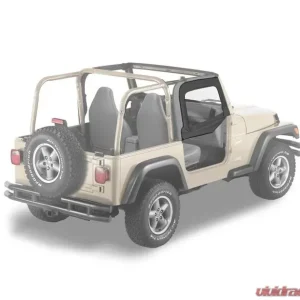Bestop Black Denim Upper Fabric Half Doors Jeep Wrangler 1997-2006 - Image 1