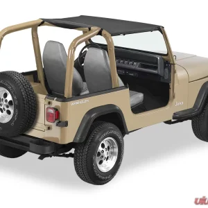 Bestop Black Denim Strapless Standard Targa Style Bikini Top Jeep Wrangler 1992-1995 - Image 1