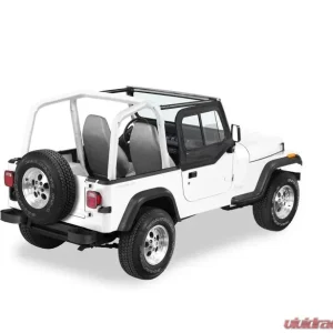 Bestop Black Denim Upper Door Sliders Jeep Wrangler 1997-2006 - Image 1