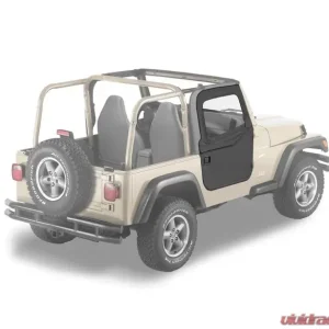 Bestop Black Diamond Full 2-Piece Fabric Doors Jeep Wrangler 1997-2006 - Image 1