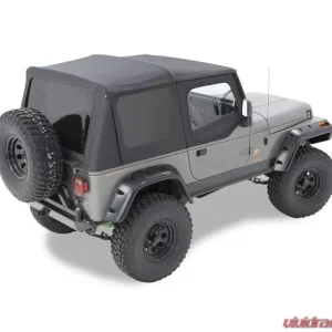 Bestop Black Crush Replace-A-Top for OEM Hardware Clear Windows w/ Door Skins Jeep Wrangler 1987 - Image 1