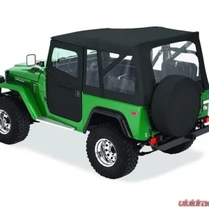 Bestop Black Crush Supertop Classic Soft Top w/ Clear Windows Toyota Land Cruiser 1964-1984 - Image 1