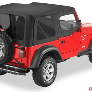 Bestop Black Denim Replace-A-Top for OEM Hardware Tinted Windows w/ Door Skins Jeep Wrangler 1997-2002 - Image 1