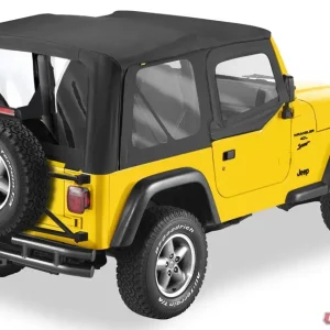 Bestop Black Denim Replace-A-Top for OEM Hardware Clear Windows w/ Door Skins Jeep Wrangler 1997-2002 - Image 1