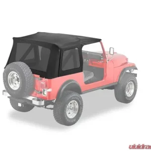 Bestop Black Denim Supertop Classic Replacement Skin Tinted Window Jeep CJ-7 | Wrangler 1976-1995 - Image 1