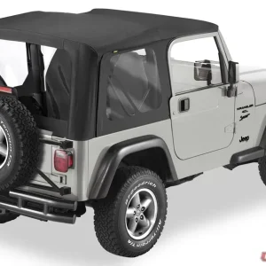 Bestop Black Denim Replace-A-Top for OEM Hardware Clear Windows w/o Door Skins Jeep Wrangler 1997-2002 - Image 1