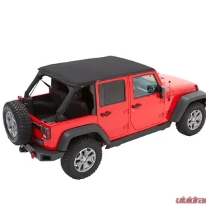 Bestop Black Diamond Trektop Soft Top Jeep Wrangler 4-Door 2007-2018 - Image 1