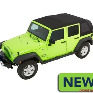 Bestop Black Diamond Trektop Glide Soft Top Jeep Wrangler 4-Door 2007-2018 - Image 1