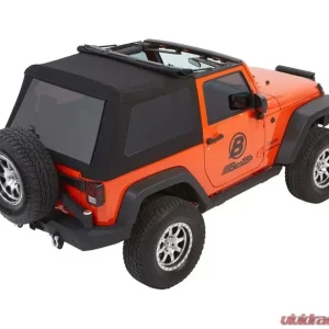 Bestop Black Diamond Trektop Glide Soft Top Jeep Wrangler 2-Door 2007-2018 - Image 1