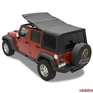 Bestop Black Diamond Sailcloth Replace-a-Top Tinted Windows Jeep Wrangler 4-Door 2007-2009 - Image 2