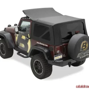 Bestop Black Diamond Sailcloth Replace-a-Top Tinted Windows Jeep Wrangler 2-Door 2007-2009 - Image 2