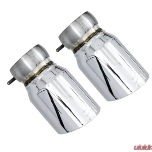 AWE Tuning 4" Dual Chrome Silver Tip Set McLaren 720S 2018-2023 - Image 1
