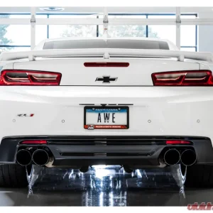 AWE Tuning Track Edition Axle-back Exhaust | 3" Diameter | 4.5" Quad Diamond Black Tips Chevrolet Camaro SS 2016-2024|Chevrolet Camaro ZL1 2017-2024|Chevrolet Camaro LT1 2020-2024 - Image 2