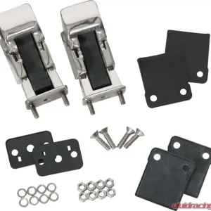 Kentrol Hood Kit with TJ Style Hood Catch Polished Silver for Jeep CJ YJ 1978-1995 - Image 2