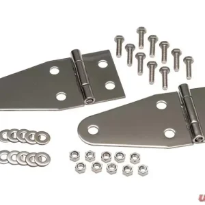 Kentrol Hood Kit with TJ Style Hood Catch Polished Silver for Jeep CJ YJ 1978-1995 - Image 3