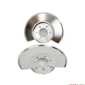 Kentrol Disc Brake Dust Cover Pair Polished Silver for Jeep CJ 1978-1986 - Image 2