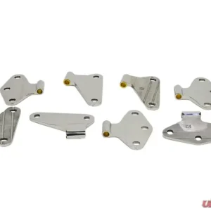 Kentrol Body Door Hinge Set 8 Pieces Polished Silver for Jeep JK 2007-2018 - Image 2