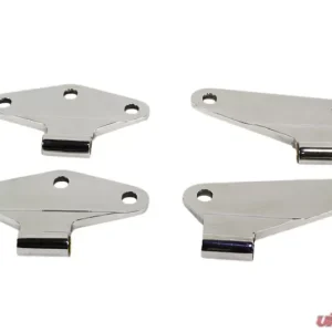 Kentrol Body Door Hinge Set 4 Pieces Polished Silver for Jeep JK 2007-2018 - Image 3