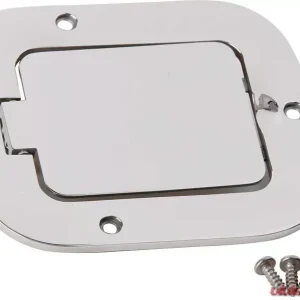 Kentrol Billet Style Gas Hatch Polished Silver for Jeep CJ | YJ 1977-1995 - Image 1