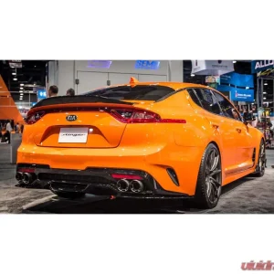 Borla 2018-2021 Kia Stinger Tip Kit Dual Round Angle-Cut Carbon Fiber - Bright - Image 2