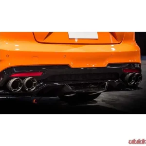 Borla 2018-2021 Kia Stinger Tip Kit Dual Round Angle-Cut Carbon Fiber - Bright - Image 3