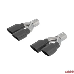 Borla 2018-2021 Jeep Grand Cherokee Trackhawk WK2 Tip Kit Dual Round Rolled Angle-Cut Black Chrome - Image 1
