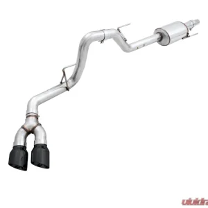 AWE Tuning 0FG Single Exit Exhaust | 3" Diameter | 4.5" Dual Diamond Black Tips Ford F-150 2015-2020 - Image 1