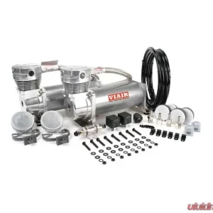 VIAIR Dual Pewter 480C Value Pack (200 PSI, 480C/2, 165/200 P. Switch, 40 Amp Relay/2, Fuse Holder) - Image 1