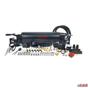 VIAIR Dual Stealth Black 380C Onboard Air System (200 PSI, 2.54 CFM, 44 Amp, 12V, 2.5 Gal. Tank) - Image 1