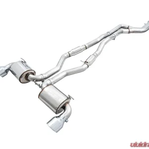 AWE Tuning Resonated Touring Edition Exhaust | 3" Diameter | 5" Dual Chrome Silver Tips Toyota GR Supra 2020-2025 - Image 1