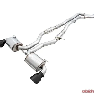 AWE Tuning Resonated Touring Edition Exhaust | 3" Diameter | 5" Dual Diamond Black Tips Toyota GR Supra 2020-2025 - Image 1