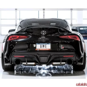 AWE Tuning Resonated Touring Edition Exhaust | 3" Diameter | 5" Dual Diamond Black Tips Toyota GR Supra 2020-2025 - Image 2
