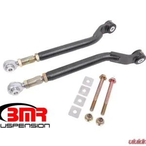 BMR Suspension Toe Rods Rear Delrin/Rod End Combo On-car Adjustable Black Dodge Challenger 2008-2019 - Image 1